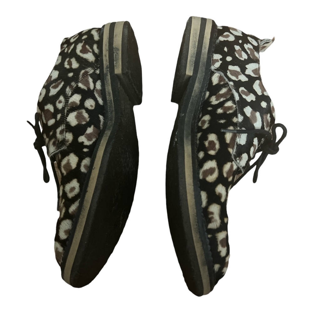 MIISTA LONDON Calf Hair Leopars Print Oxfords, Animal Print Oxfords, Size 8‎ - Picture 3 of 7